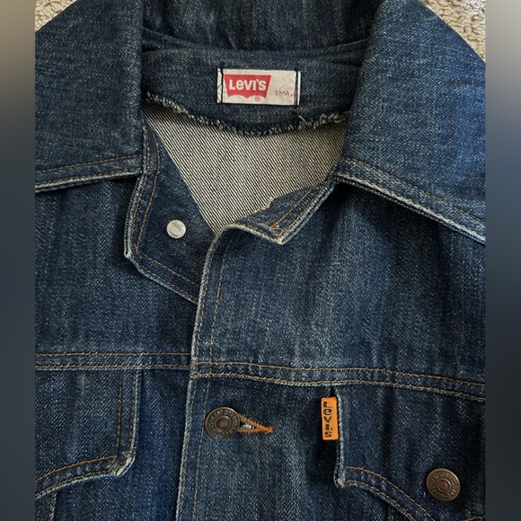 Vintage Levi’s orange tab denim jacket long vintage 1970’s -80s dark wash - Picture 13 of 16